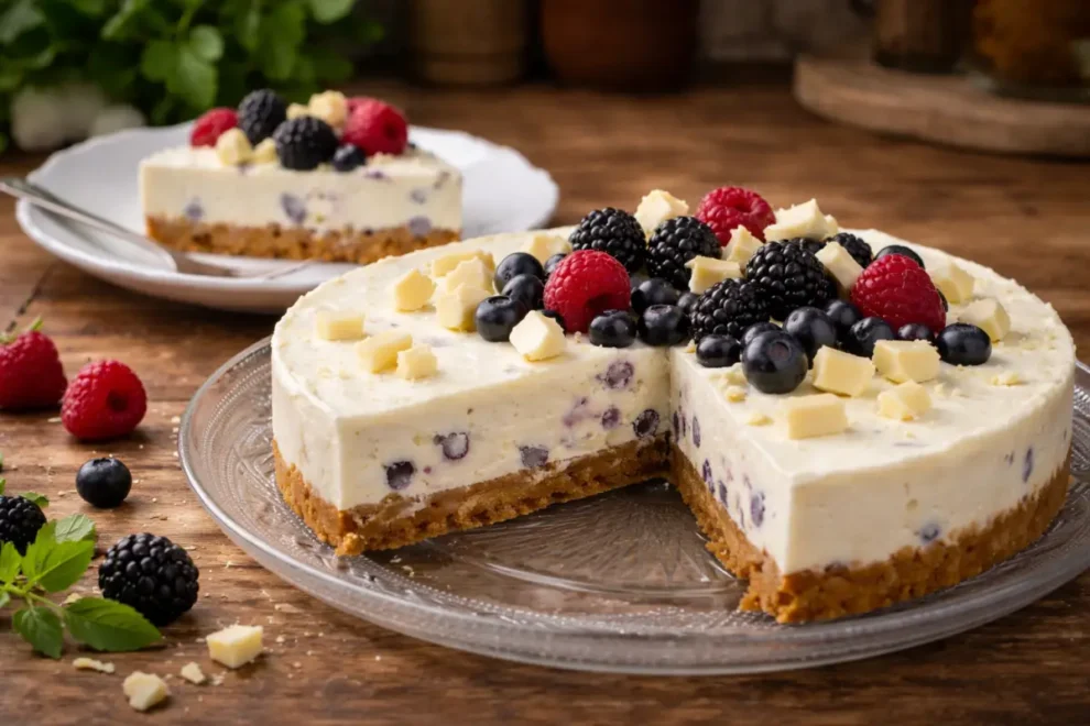 Sernik bez pieczenia z białą czekoladą – prosty przepis bez żelatyny