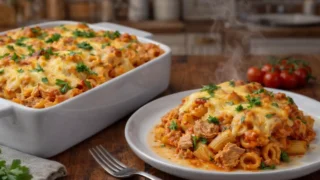 Zapiekanka makaronowa z tuńczykiem – prosty przepis na sycący obiad