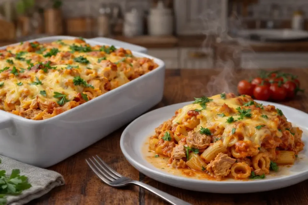 Zapiekanka makaronowa z tuńczykiem – prosty przepis na sycący obiad