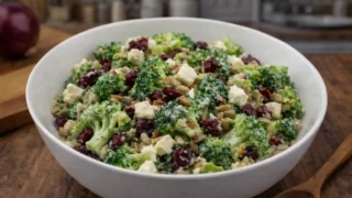 Sałatka z brokułami i żurawiną – prosty przepis na chrupiącą i wyrazistą sałatkę