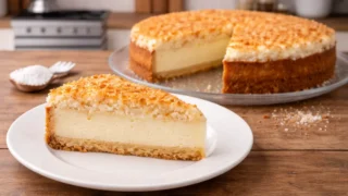 Sernik pod kokosową pierzynką – prosty przepis na kremowe ciasto