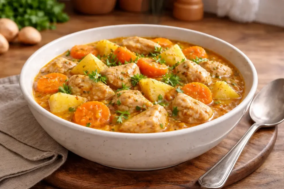 Gulasz drobiowy z ziemniakami – prosty przepis na sycący obiad jednogarnkowy