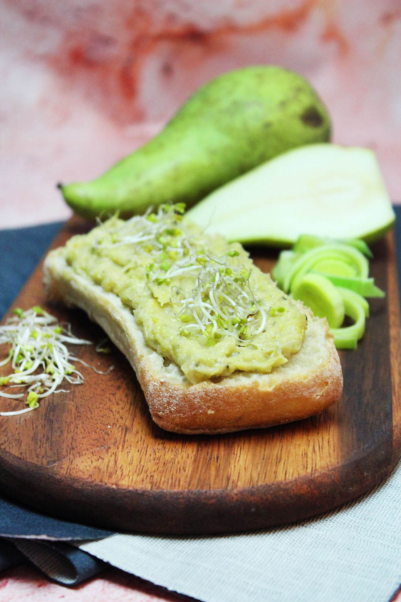 Pasta warzywna z porem i gruszką