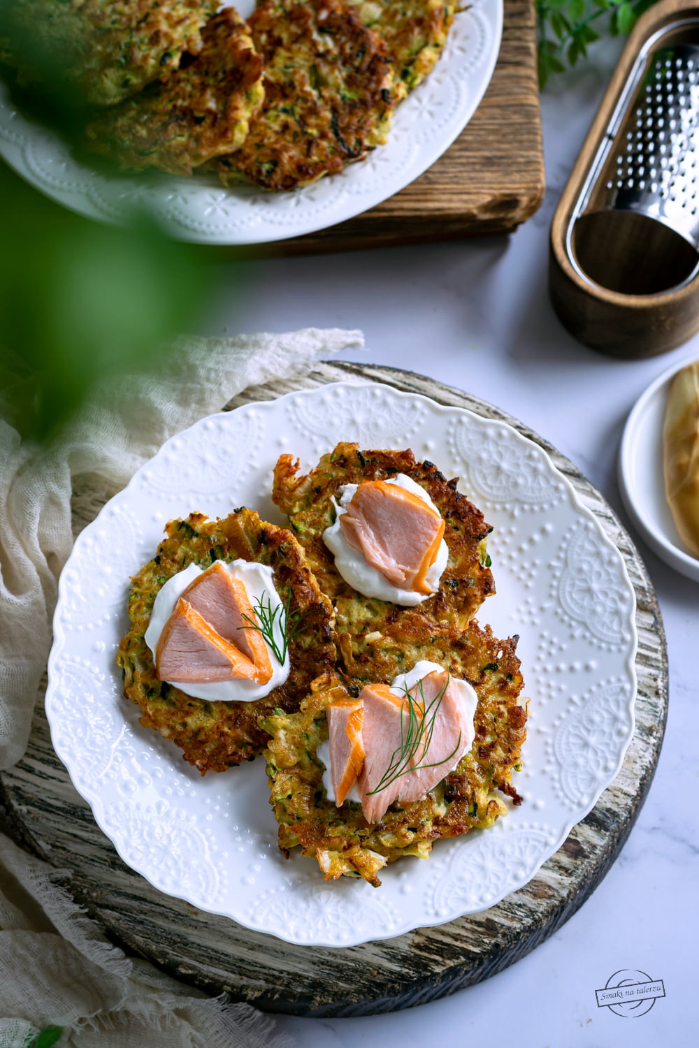 Placki z cukinii z porem i oscypkiem