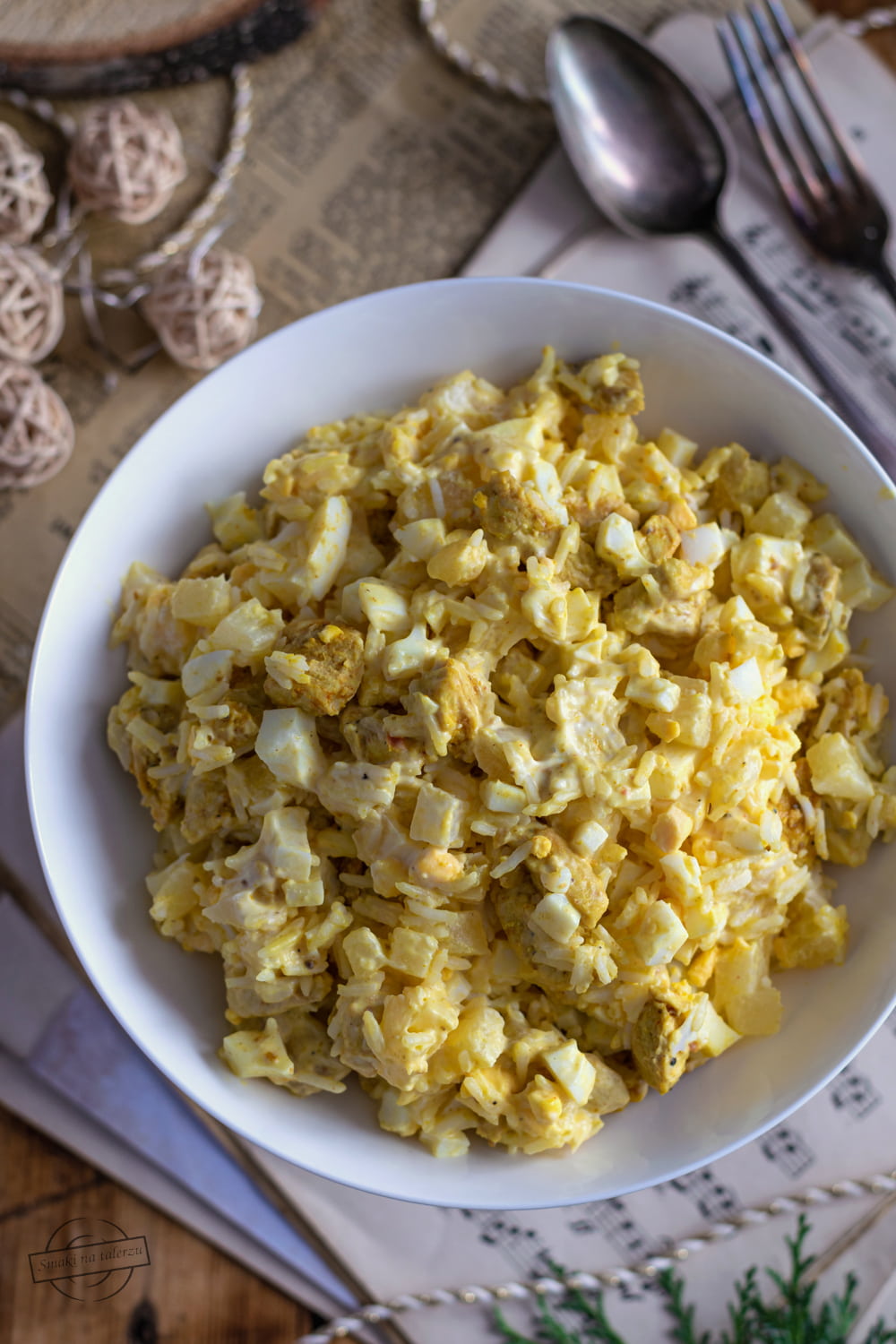 Sałatka curry z indykiem