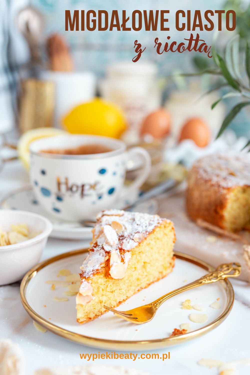 Migdałowe ciasto z ricottą
