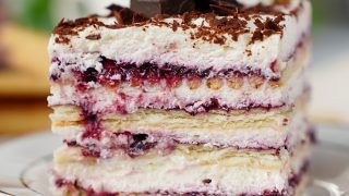 Porzeczkowiec na herbatnikach w 15 minut