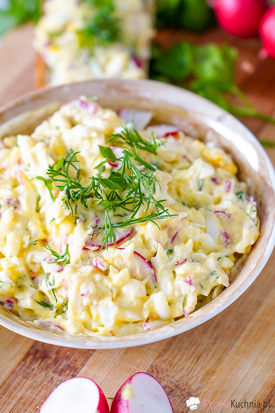 Pasta kanapkowa z rzodkiewką, jajkiem i serem