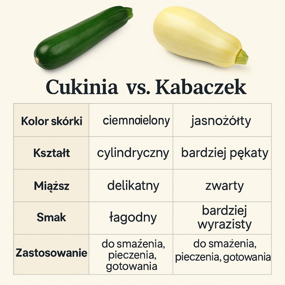 Cukinia a kabaczek – czym się różnią i jak je rozpoznać?