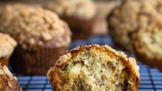 Bananowe muffinki z kruszonką