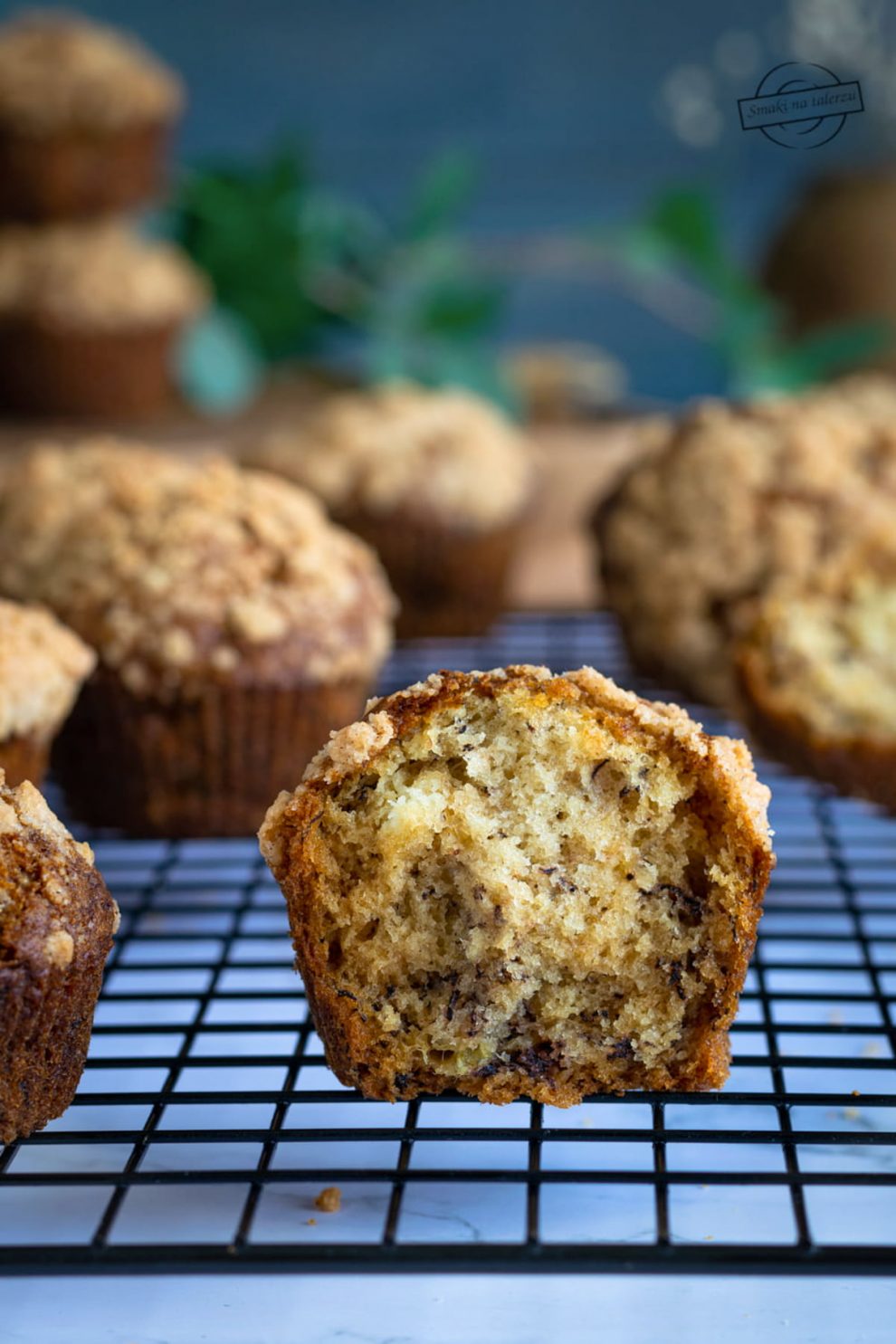 Bananowe muffinki z kruszonką