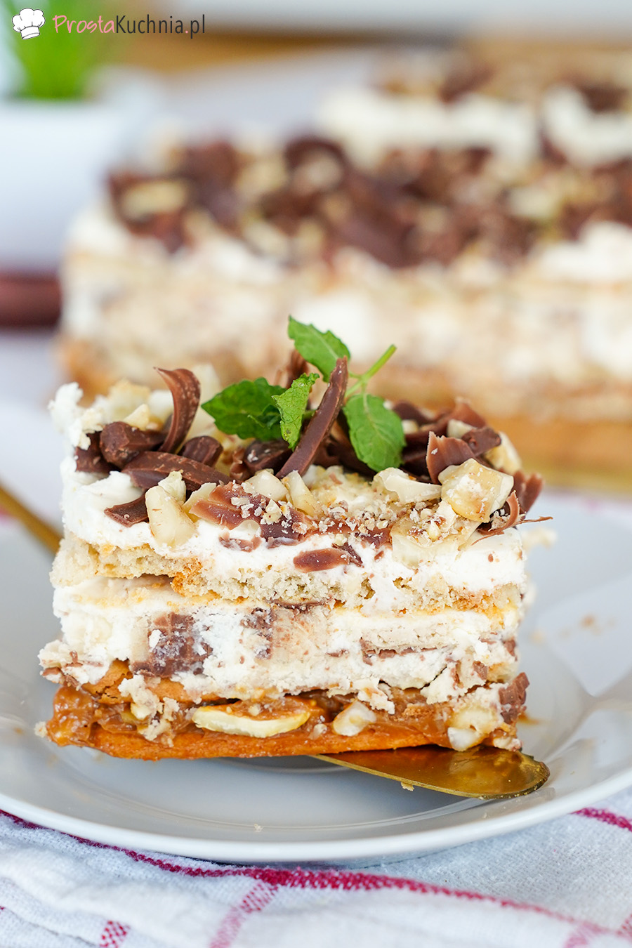 Ciasto orzechowa krówka na krakersach