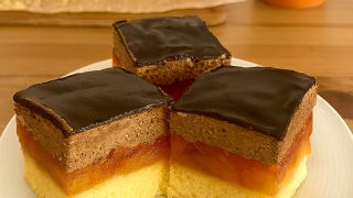 Ciasto Szampańskie – elegancki deser z kremem, galaretką i polewą