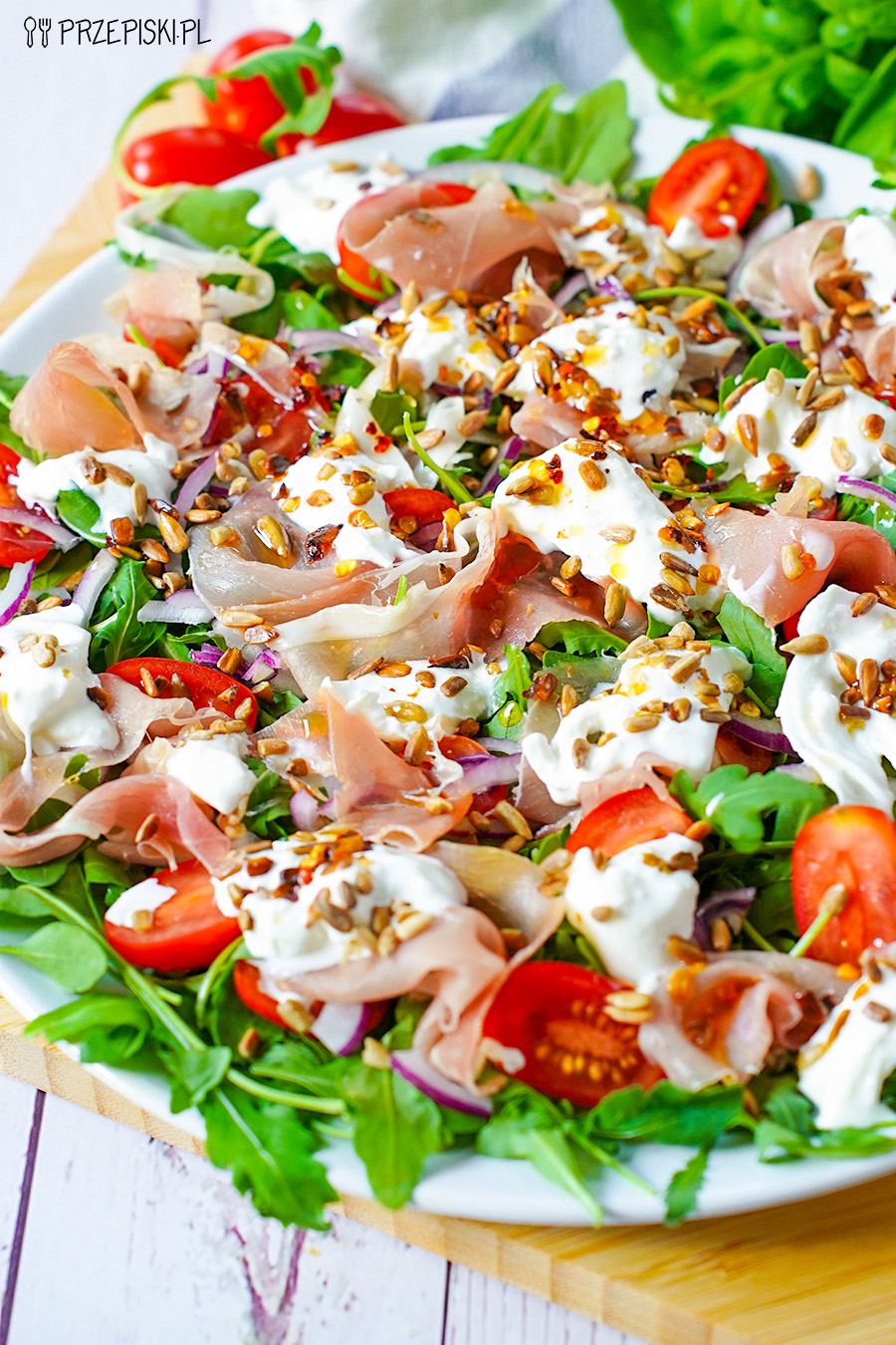 Sałatka z rukolą i burattą