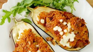 Bakłażany faszerowane ryżem i mięsem – prosty przepis