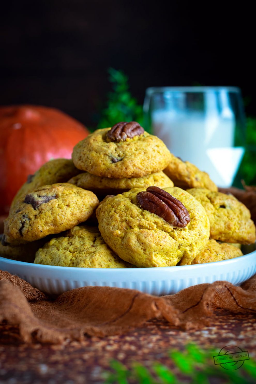 Ciasteczka dyniowe z czekoladą