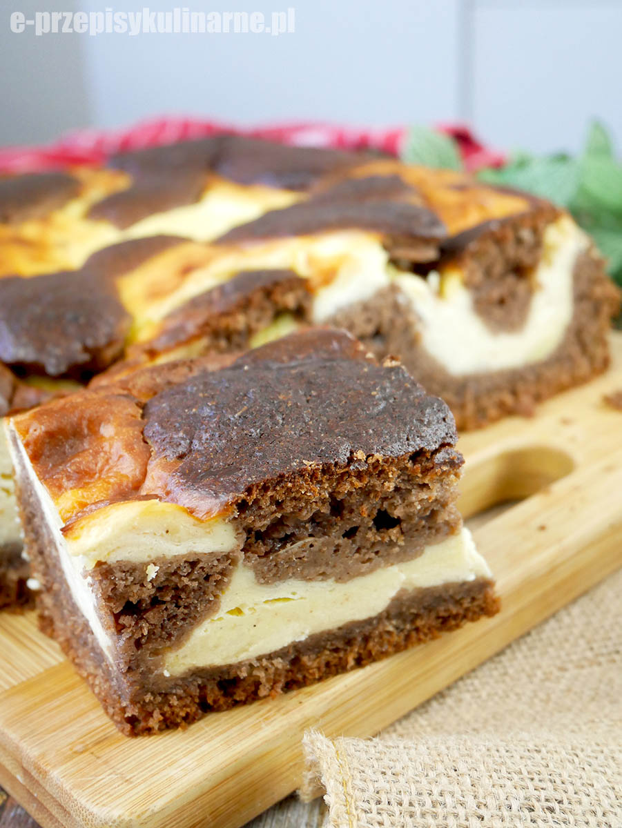Sernik łaciaty z ciastem czekoladowym – zawsze się udaje + FILM