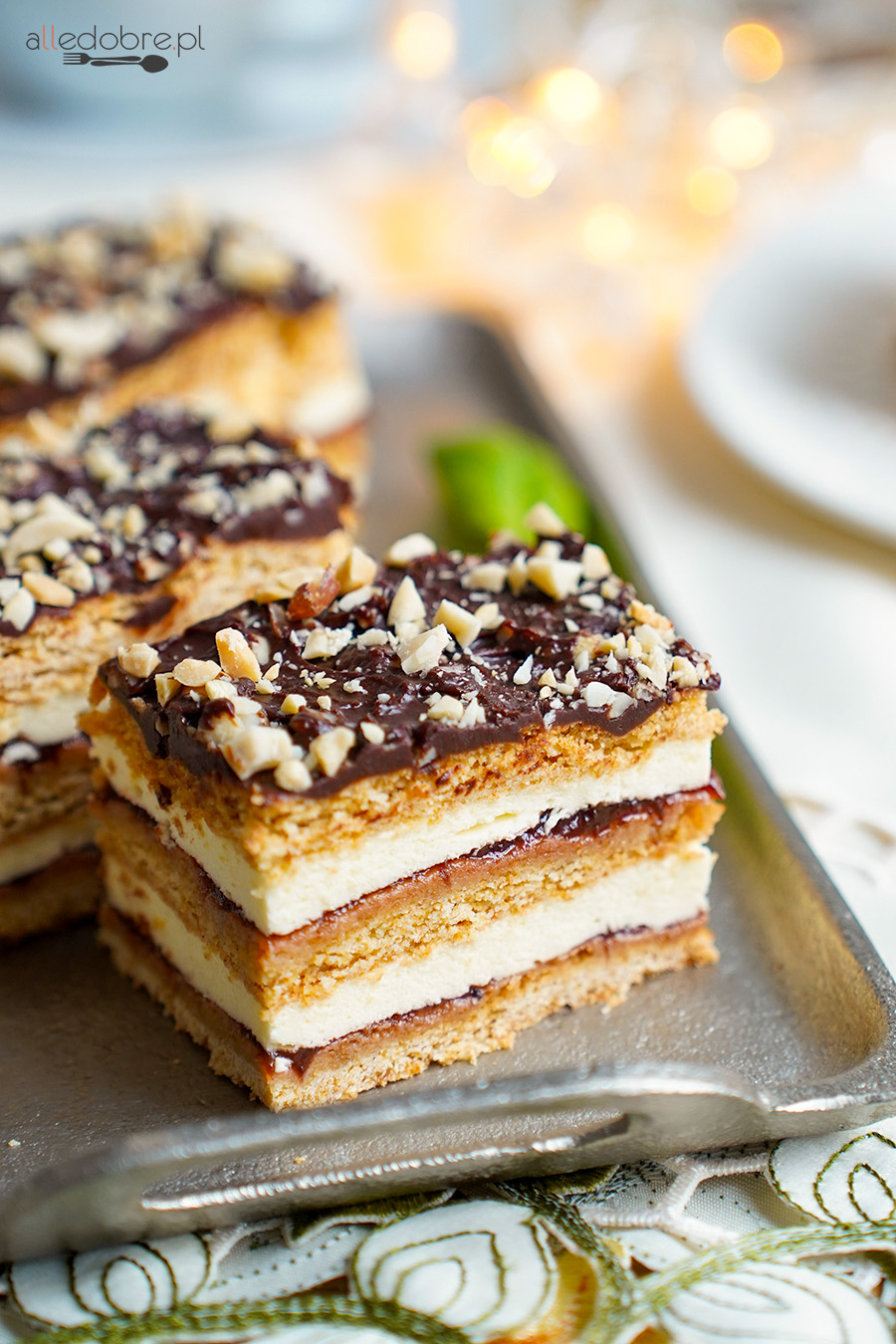 Miodownik z kremem budyniowym