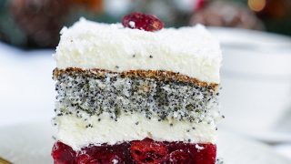 Ciasto makowe z kremem budyniowym