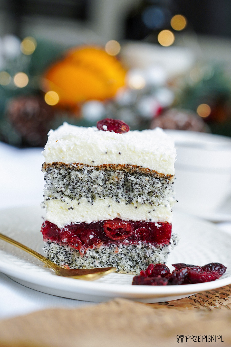 Ciasto makowe z kremem budyniowym