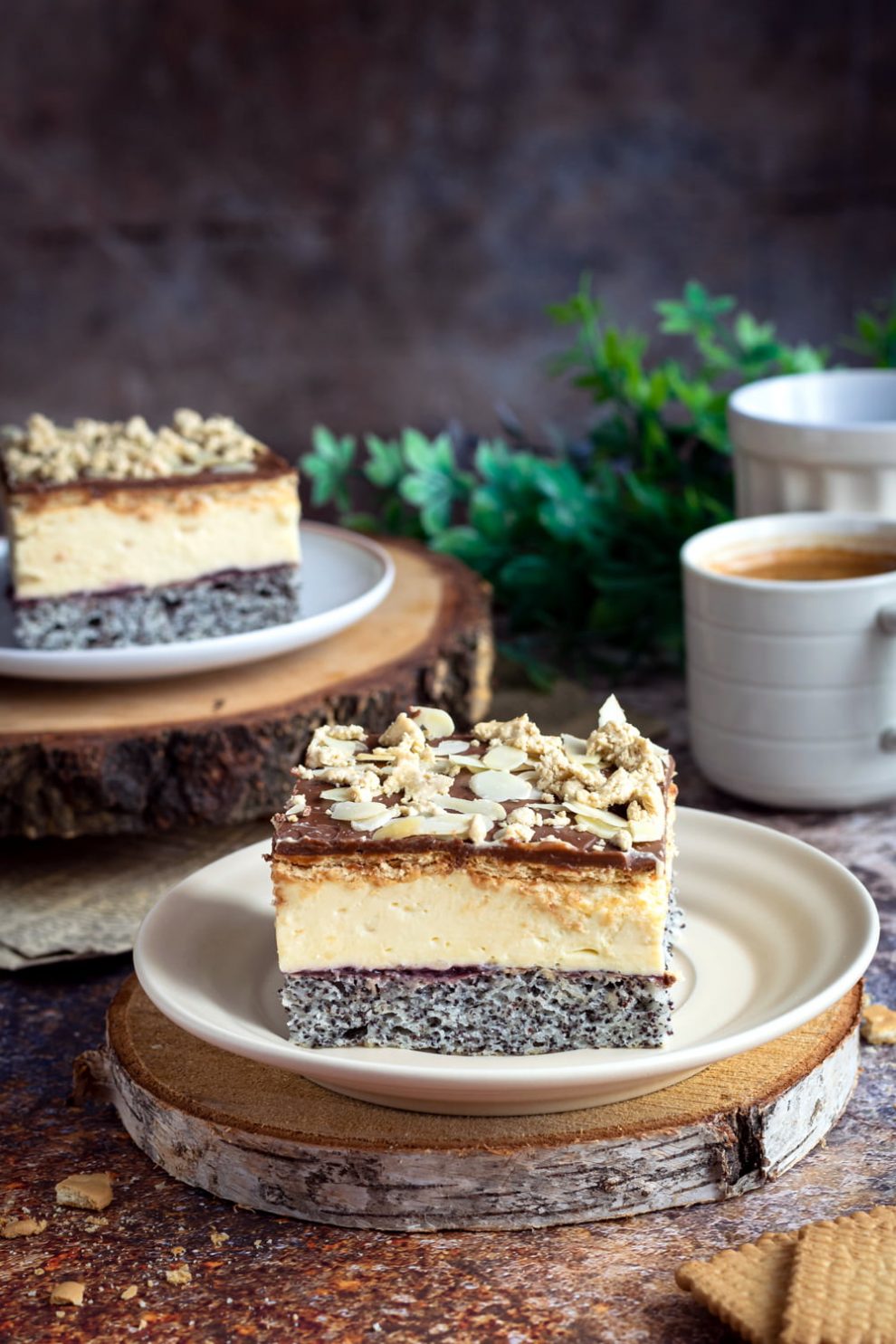 Ciasto makowe z kremem chałwowym