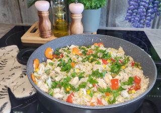 Ryż z indykiem i warzywami