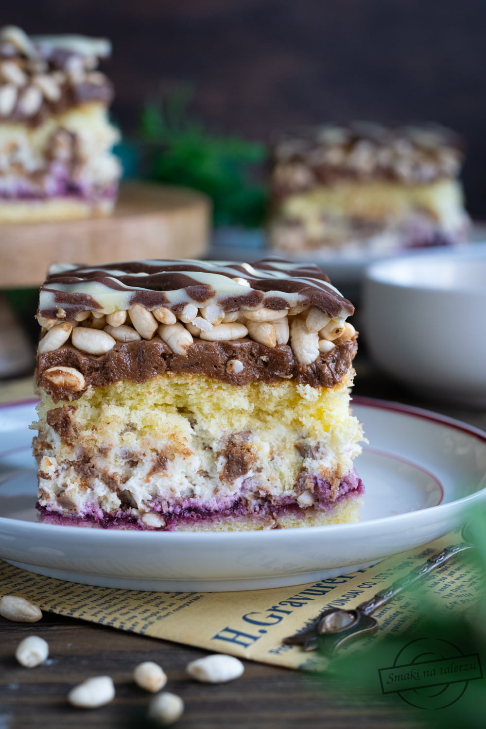 Ciasto “Słodka Pokusa” z ryżem preparowanym