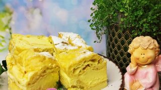 Ciasto karpatka z pysznym kremem budyniowym z żółtkami