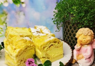Ciasto karpatka z pysznym kremem budyniowym z żółtkami