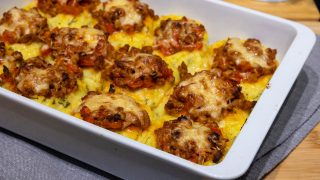 Zapiekanka ziemniaczana z mięsem mielonym