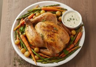 Pieczony kurczak z warzywami