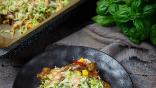 Zapiekanka Gyros na chlebie tostowym