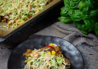 Zapiekanka Gyros na chlebie tostowym