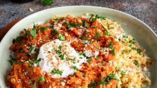 Gulasz z soczewicy z kaszą bulgur