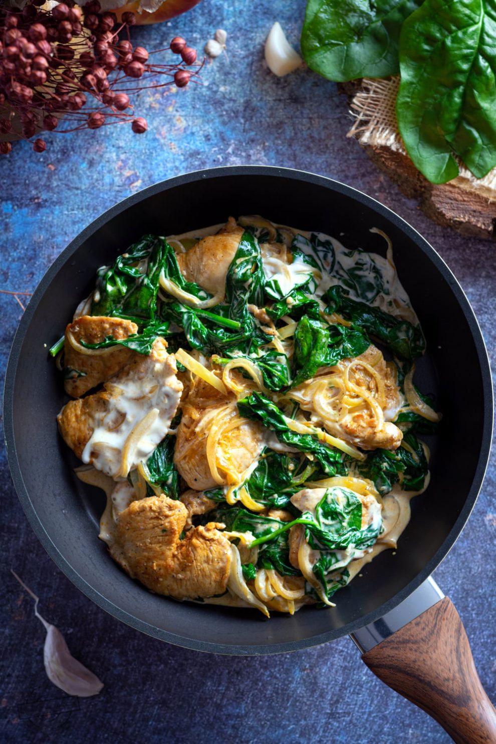 Polędwiczki z indyka ze szpinakiem