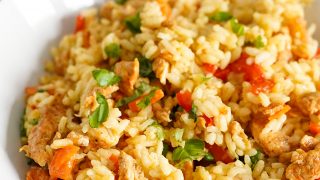 Risotto z kurczakiem i mieszanką chińską