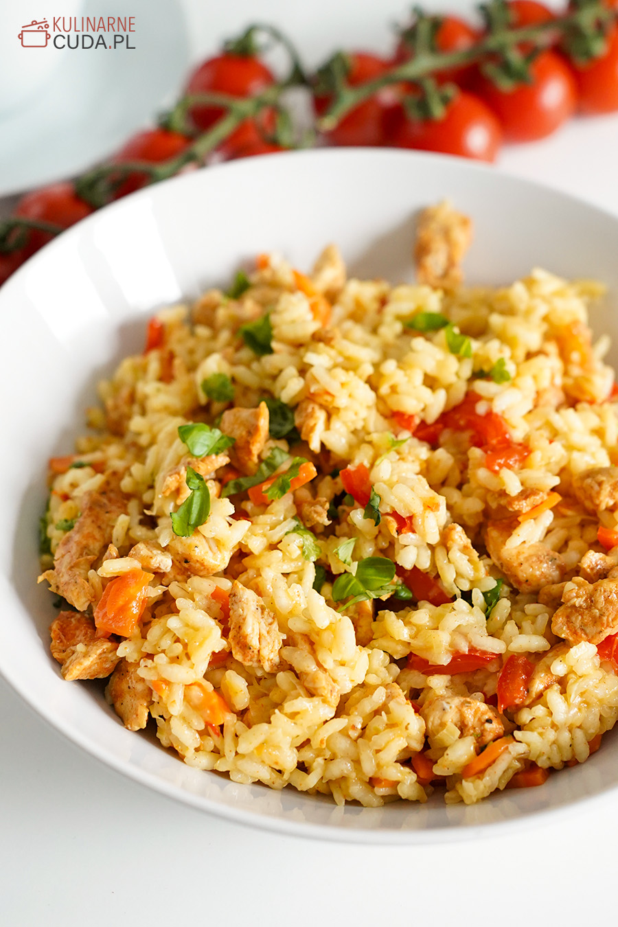 Risotto z kurczakiem i mieszanką chińską