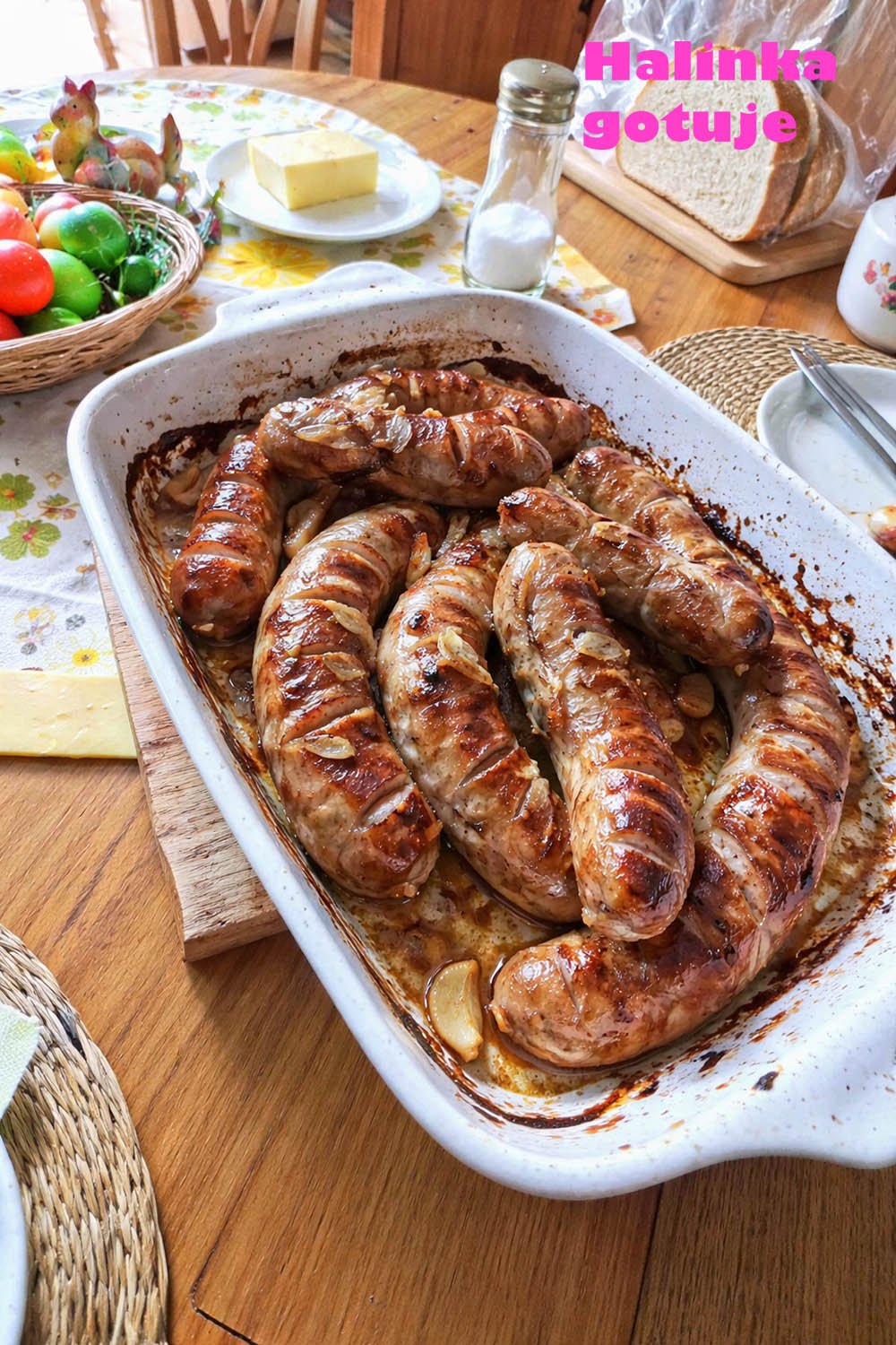 Pieczona biała kiełbasa – sprawdzony przepis