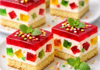 Ciasto z kremem i galaretką – lekkie, kolorowe i idealne na Wielkanoc