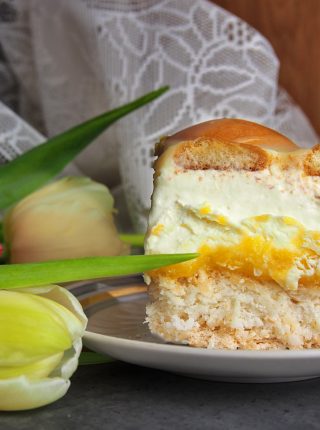 Ciasto kokosowe cytrynowe z kremem śmietankowym