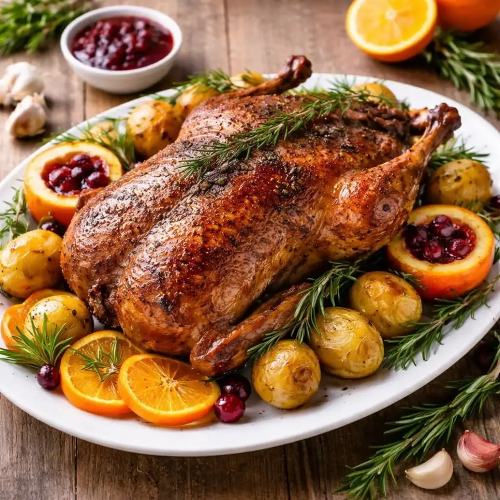 Kaczka pieczona z pomarańczamic