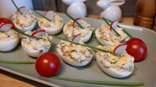 Jajka faszerowane szynka