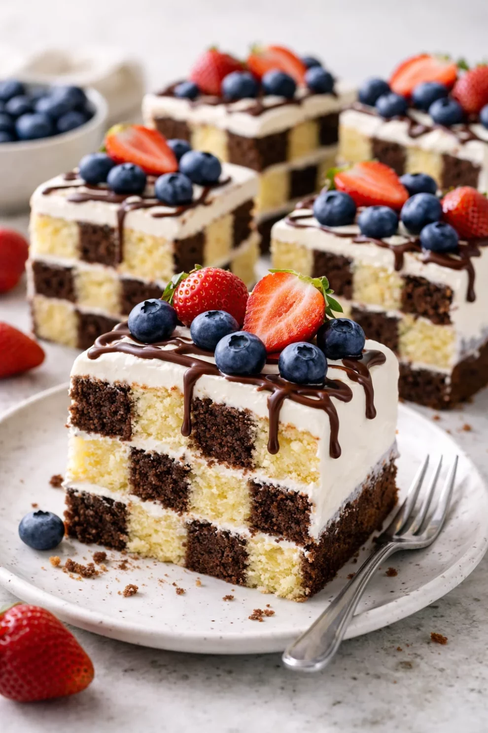 Ciasto szachownica z kremem – efektowne i idealne na specjalne okazje