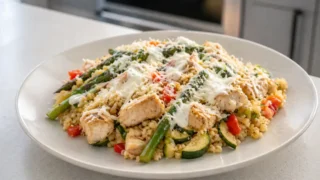 Kurczak z warzywami i lekką kaszą bulgur – obiad o niskim ładunku glikemicznym