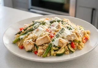 Kurczak z warzywami i lekką kaszą bulgur – obiad o niskim ładunku glikemicznym