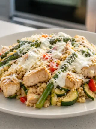 Kurczak z warzywami i lekką kaszą bulgur – obiad o niskim ładunku glikemicznym