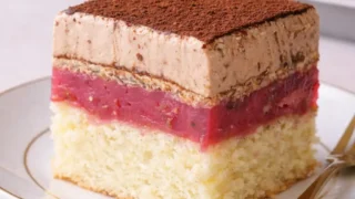 Ciasto malinowe z kremem czekoladowym