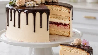 Tort chałwowo – waniliowy – wyraźny w smaku, kremowy i naprawdę efektowny