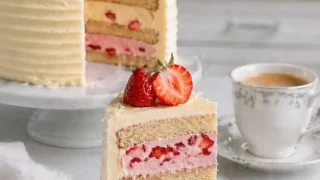 Tort z truskawkami – efektowny przepis z dwoma kremami