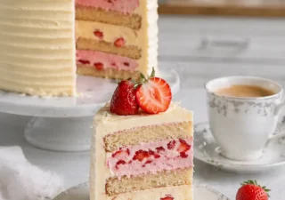 Tort z truskawkami – efektowny przepis z dwoma kremami